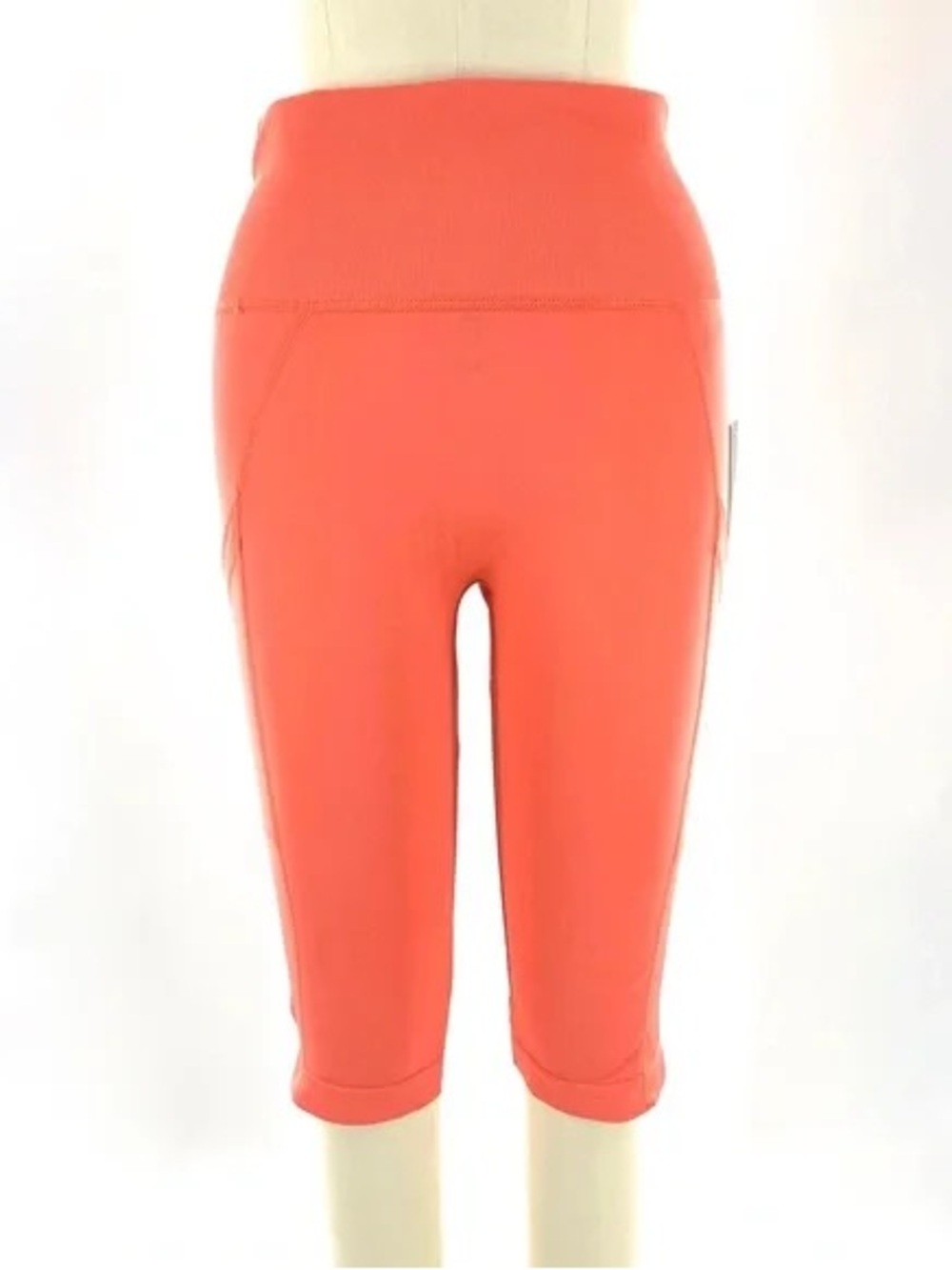 Soho Sport Coral Orange Active Knee Length Bike Shorts